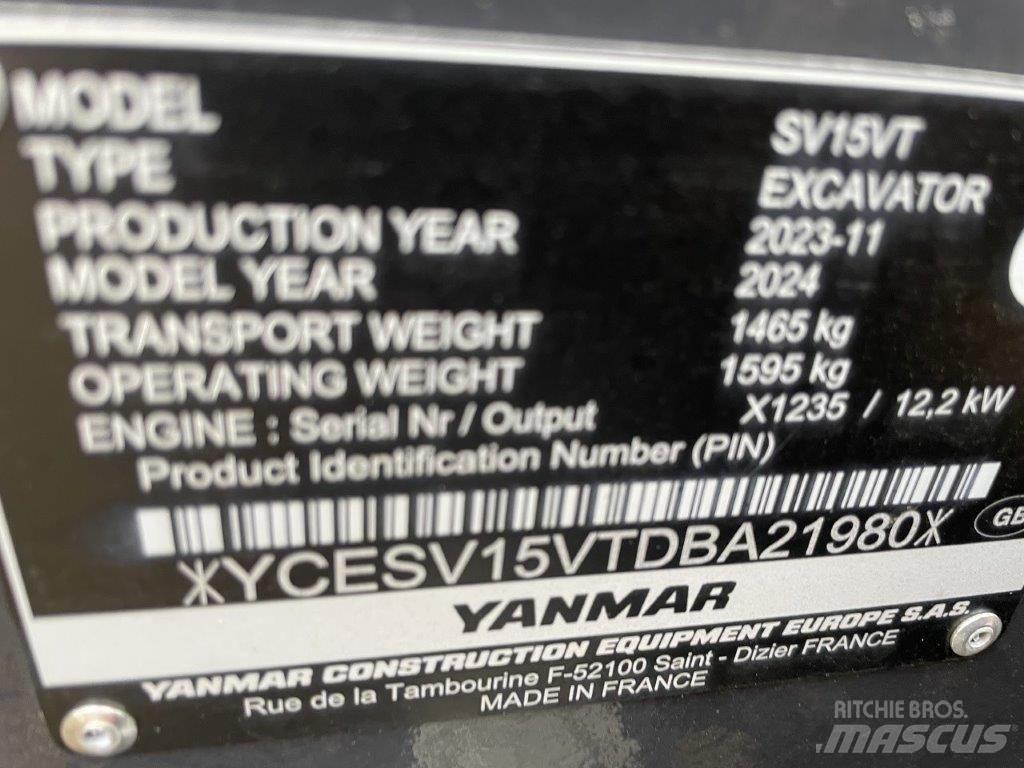 Yanmar SV15VT Midigraafmachines 7t - 12t