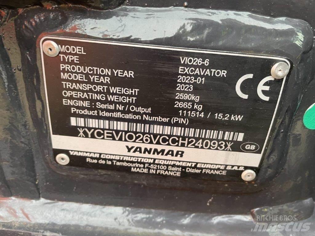 Yanmar VIO26-6 Midigraafmachines 7t - 12t
