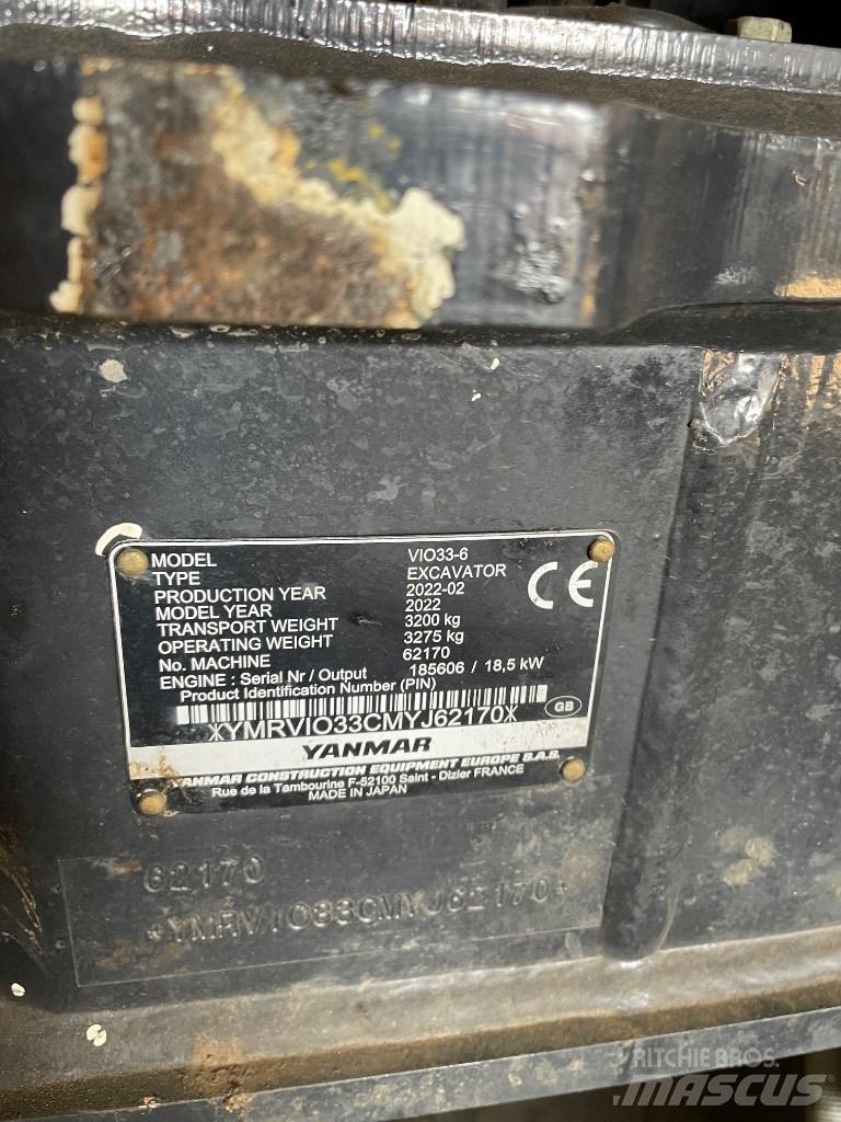 Yanmar Vio 33 Minigraafmachines < 7t