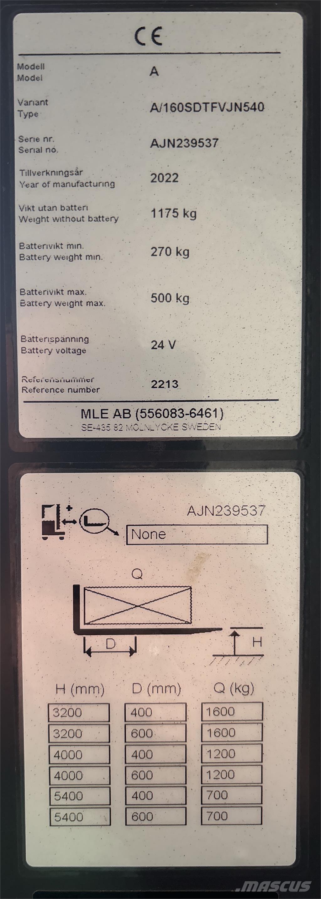 Atlet A160 Zelfrijdende stapelaars