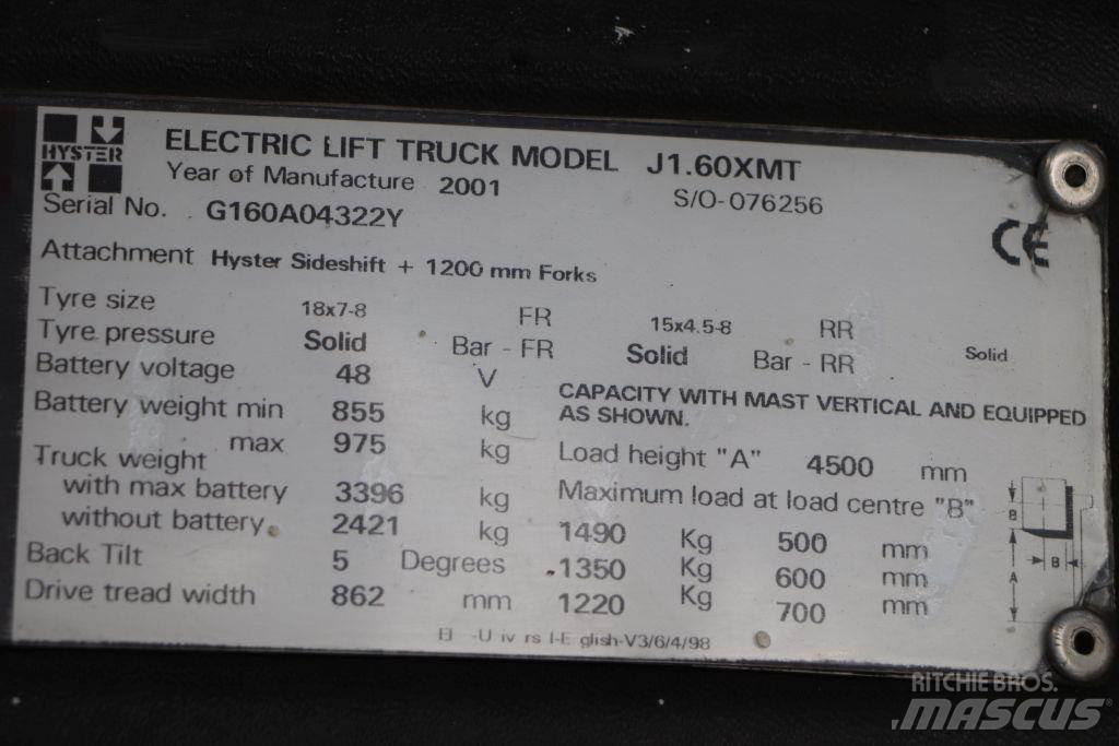 Hyster J1.60XMT Elektrische heftrucks