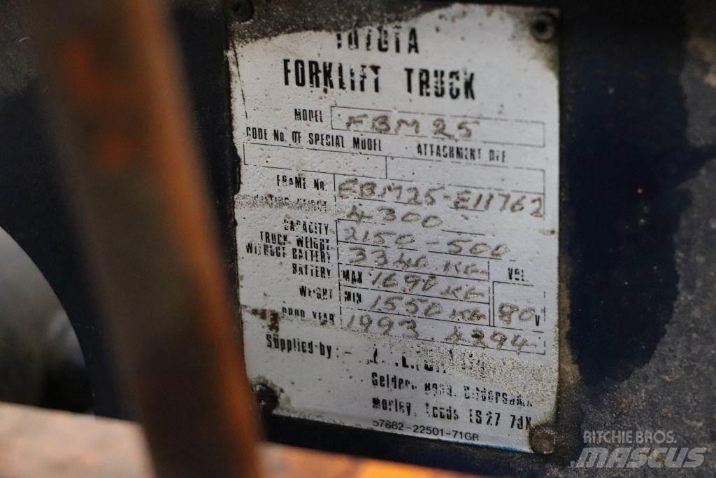 Toyota FBM25 Elektrische heftrucks