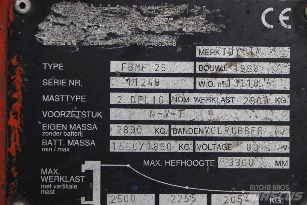 Toyota FBMF25 Elektrische heftrucks