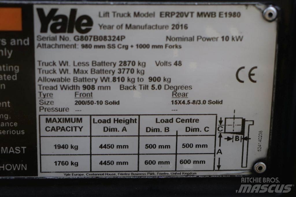 Yale ERP20VT Elektrische heftrucks