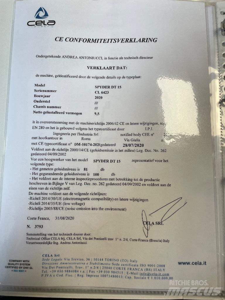 Cela DT 15 Knikarmhoogwerkers