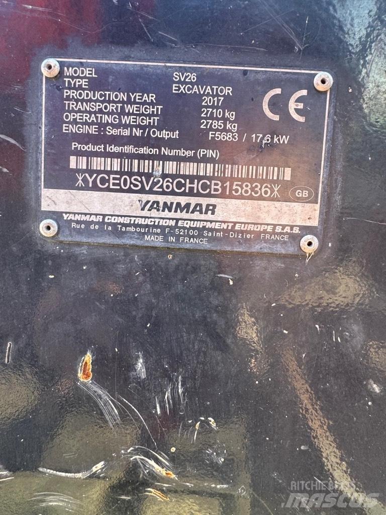 Yanmar SV 26 Minigraafmachines < 7t
