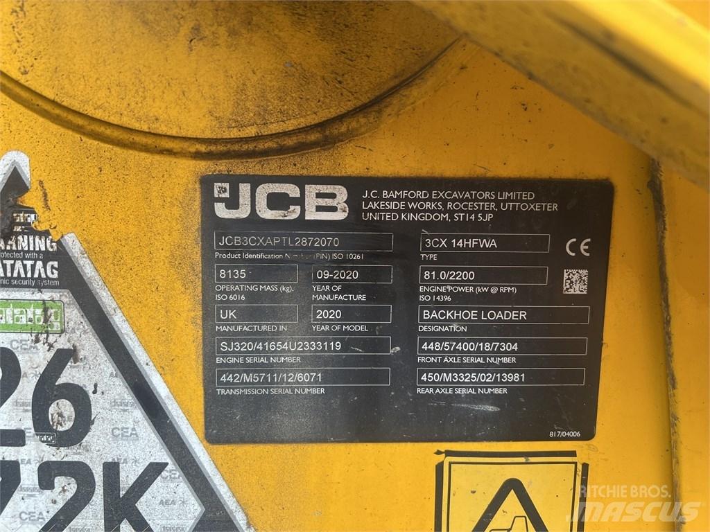 JCB 3 CX Graaf-laadcombinaties