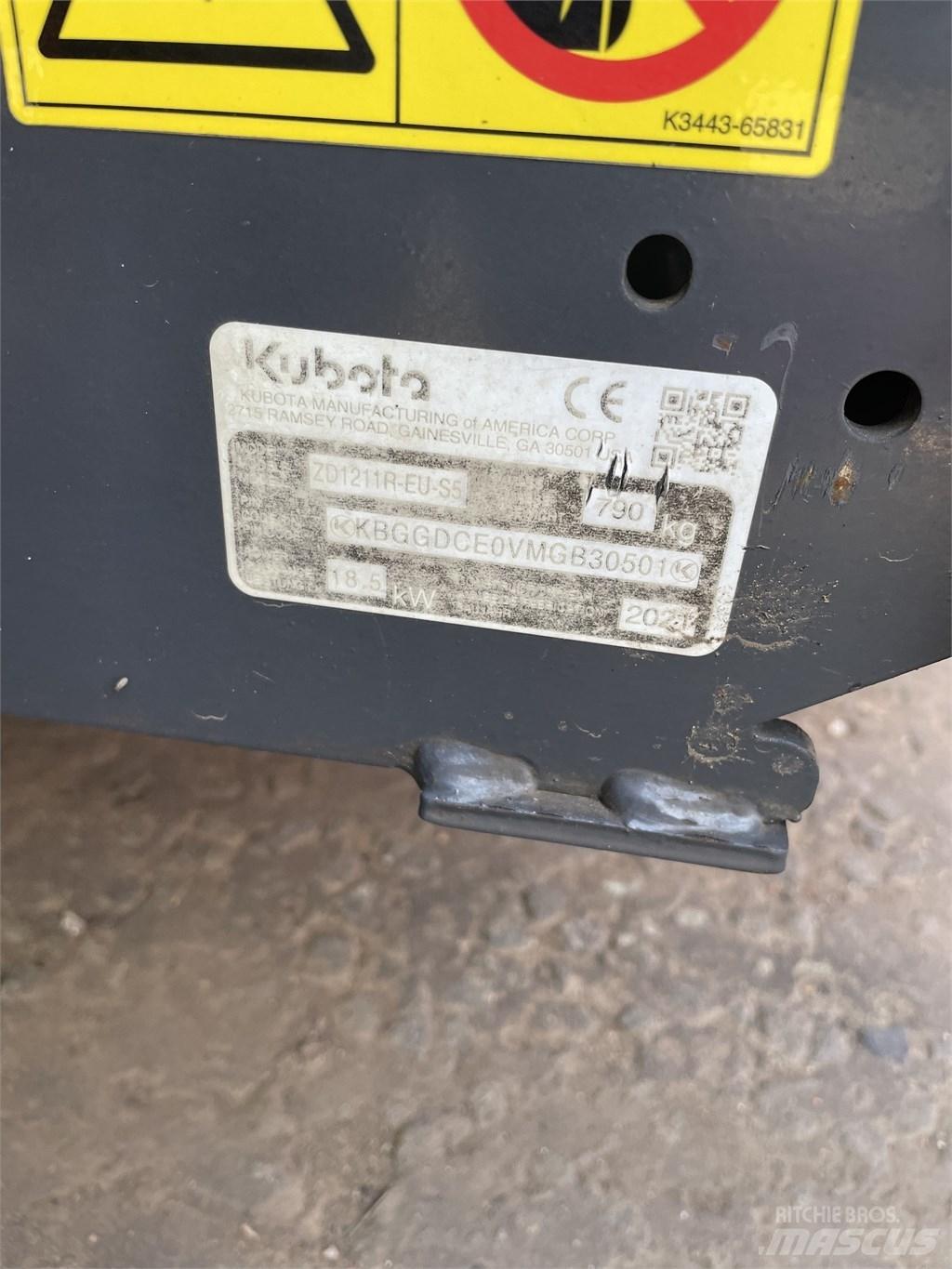 Kubota ZD 1211 Rijmaaiers
