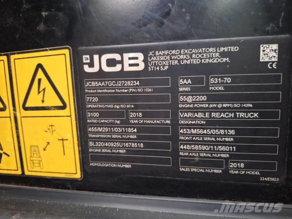 JCB 531-70 Verreikers