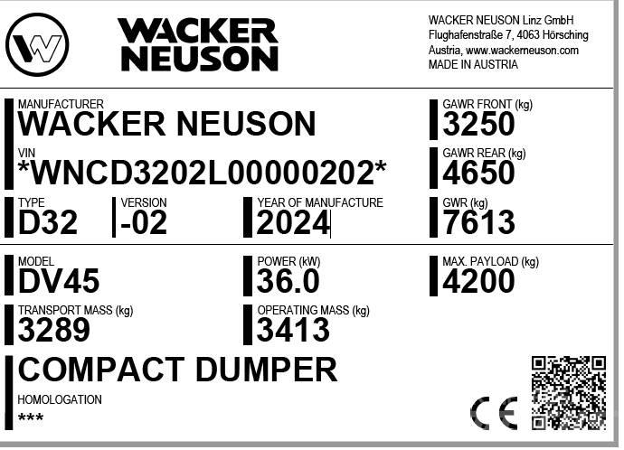 Wacker Neuson DV45 Mini Dumpers