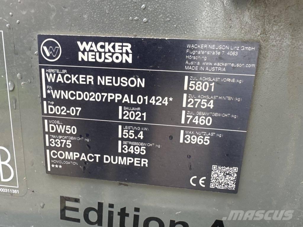 Wacker Neuson DW50 Mini Dumpers