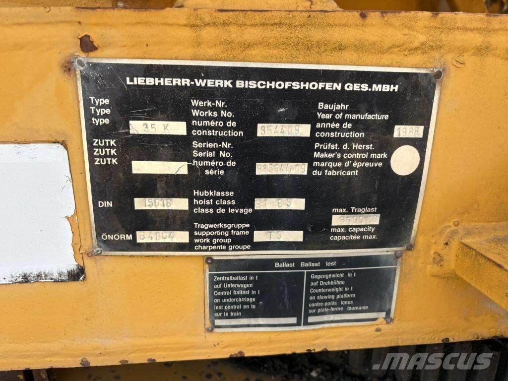 Liebherr 35 K Torenkranen