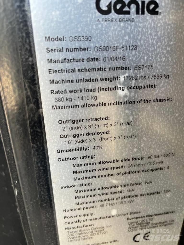 Genie GS 5390 RT Schaarhoogwerkers