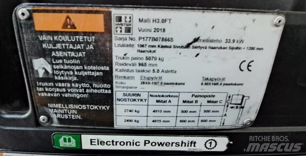 Hyster H3.0FT Diesel heftrucks