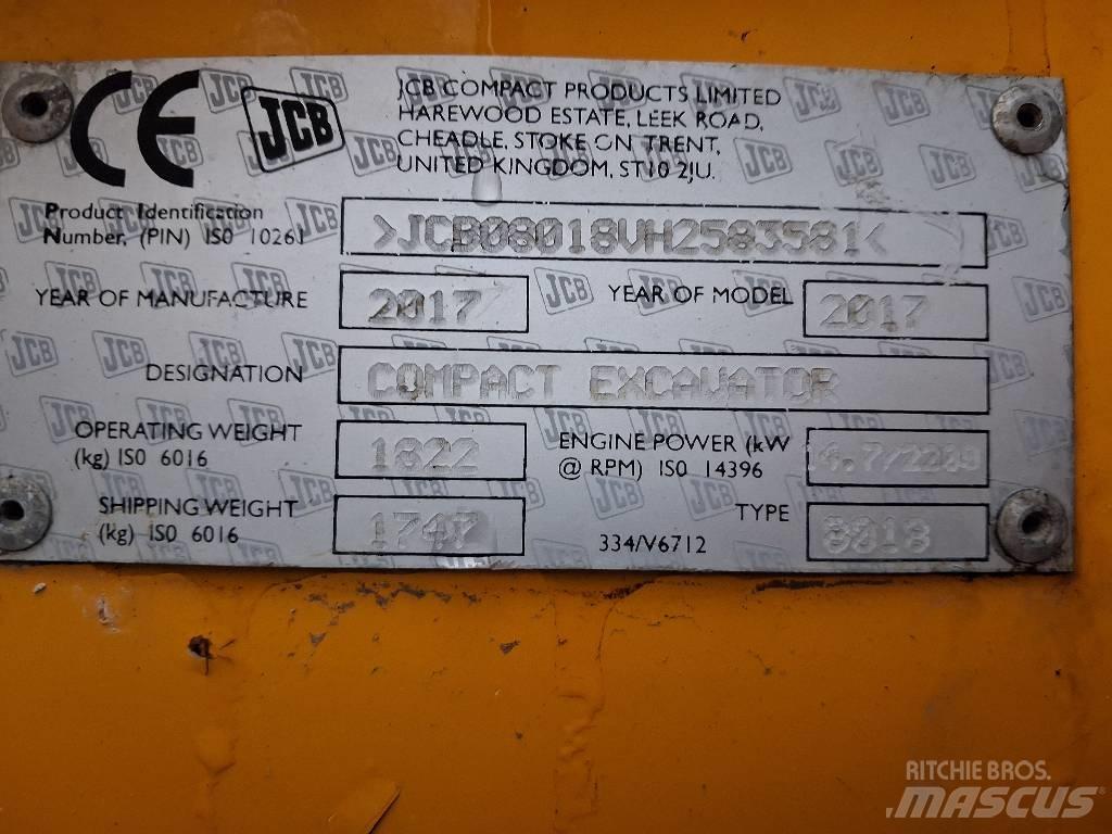 JCB 8018 CTS Minigraafmachines < 7t