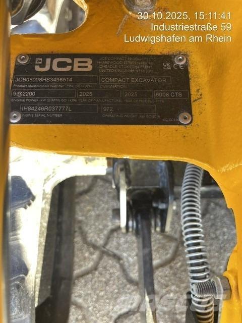 JCB 8008CTS Minigraafmachines < 7t