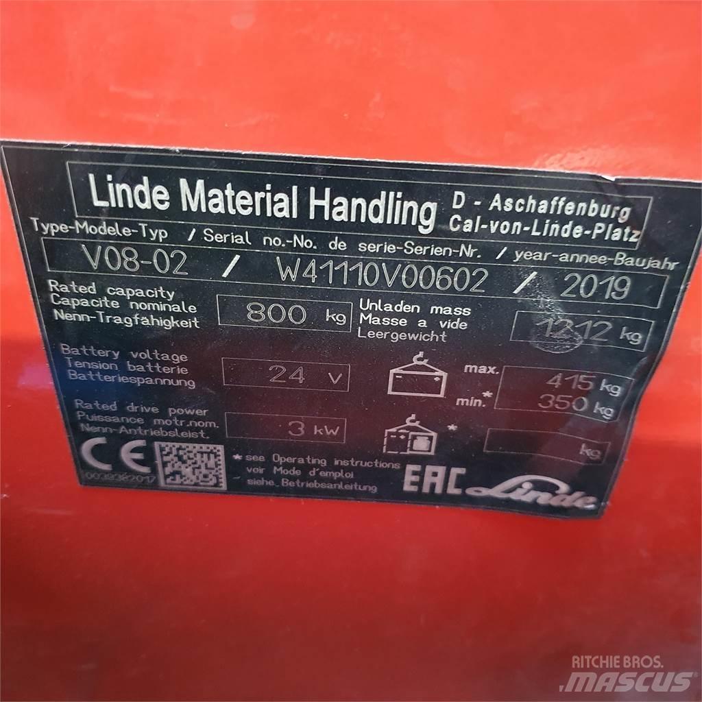 Linde V08-02 Orderpicker voor middelhoog niveau