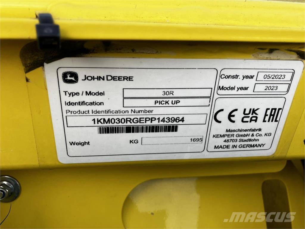 John Deere 30R Accessoires voor maaidorsmachines