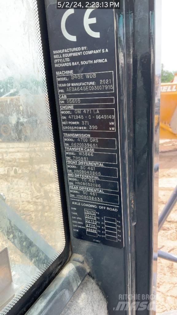 Bell B45E Knik dumptrucks