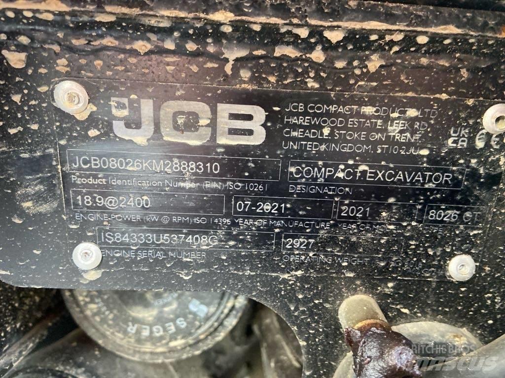 JCB 8026CTS Rupsgraafmachines