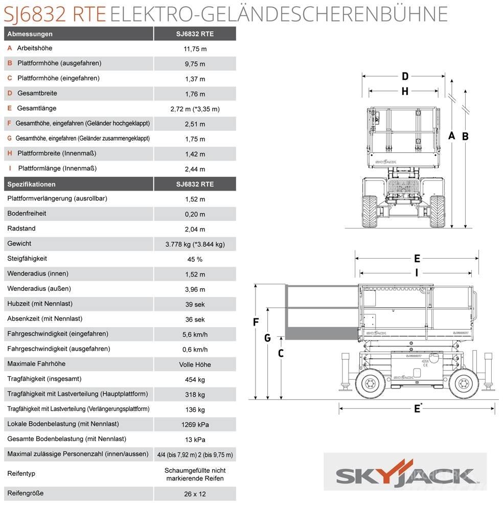 SkyJack SJ68832 RTE Schaarhoogwerkers