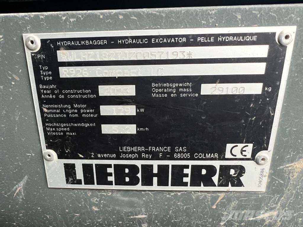 Liebherr R926 Comp Rupsgraafmachines