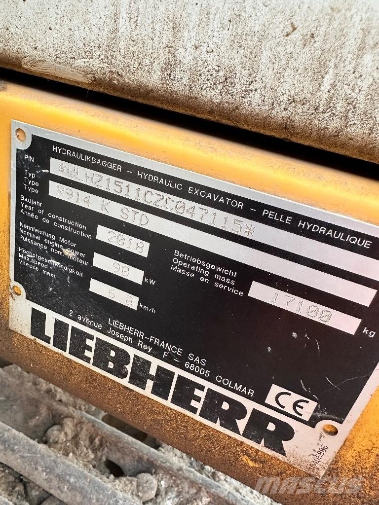 Liebherr R 914 K STD Rupsgraafmachines