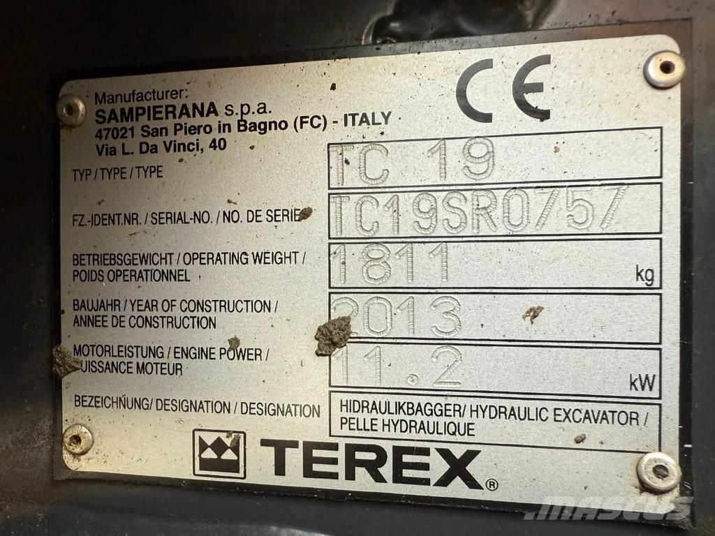 Terex TC 19 Minigraafmachines < 7t