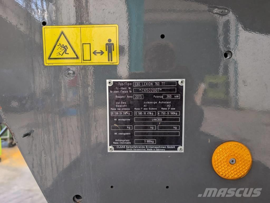 CLAAS Lexion 760 TT Maaidorsmachines