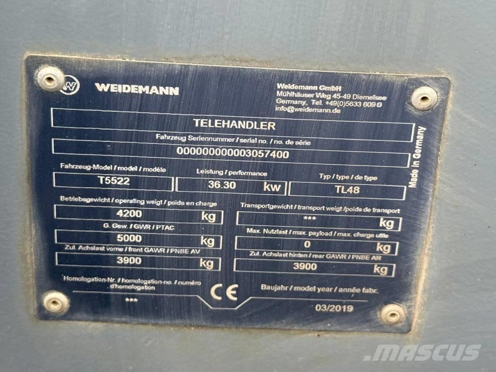 Weidemann T5522 Verreikers voor landbouw