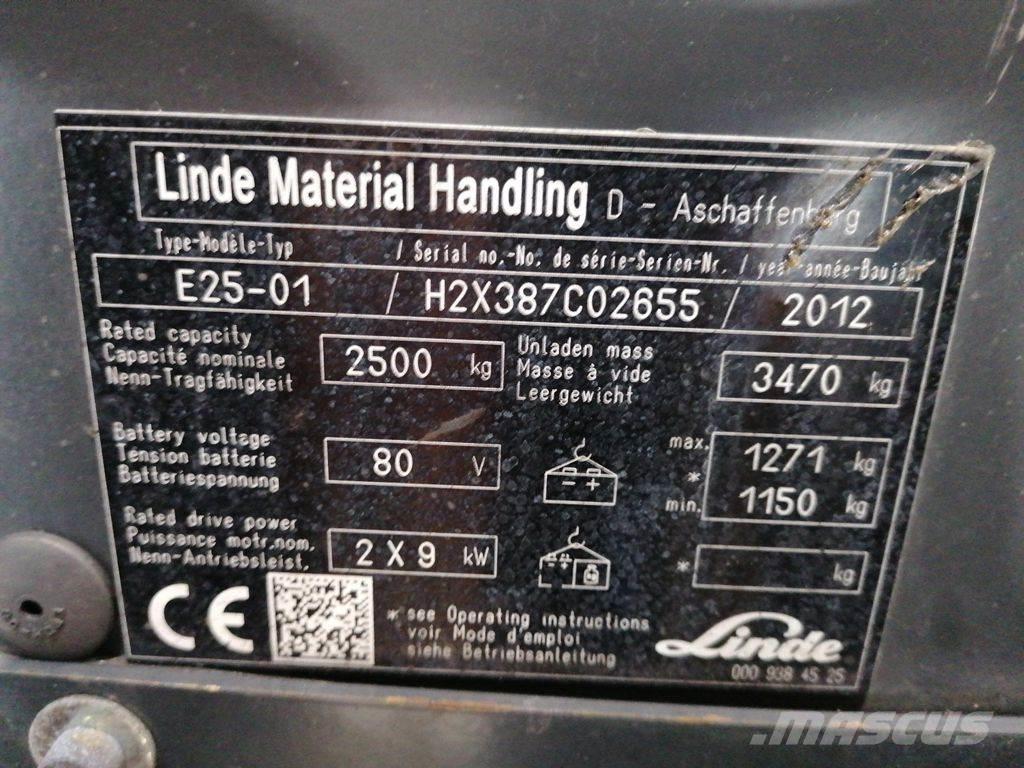 Linde E25-01 Elektrische heftrucks