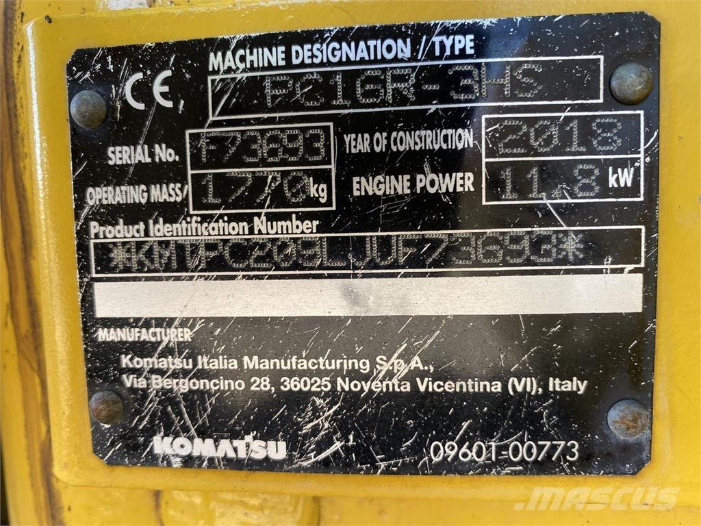 Komatsu PC16R-3HS Wielgraafmachines