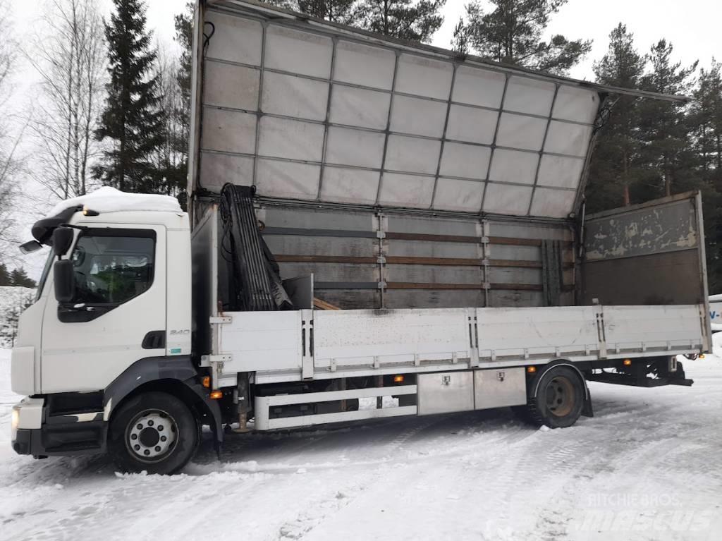Volvo FL 240 Vlakke laadvloer met kraan