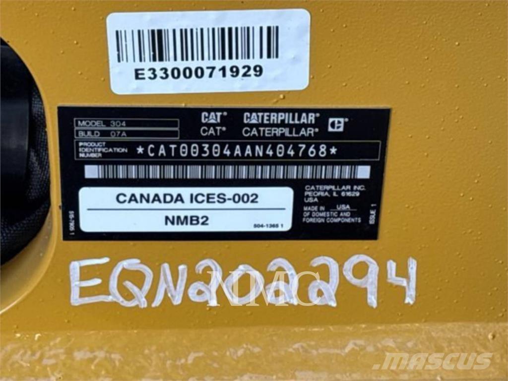 CAT 304-07 Rupsgraafmachines