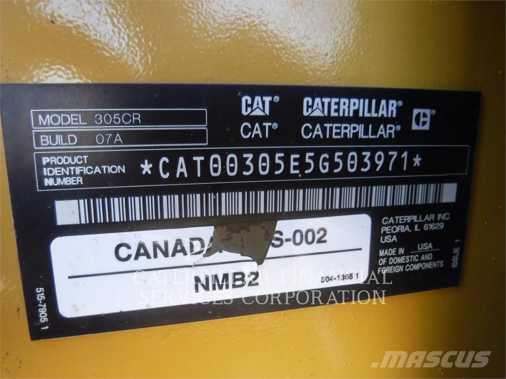 CAT 305-07CR Rupsgraafmachines