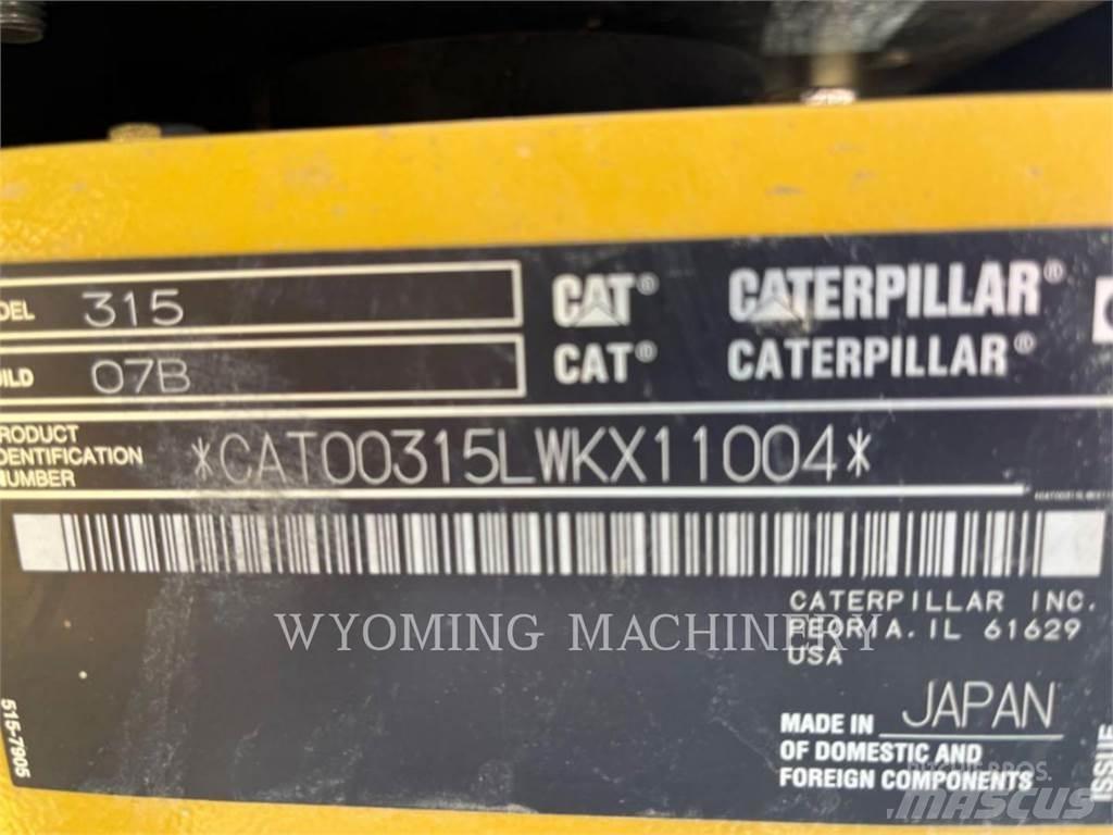 CAT 315 Rupsgraafmachines