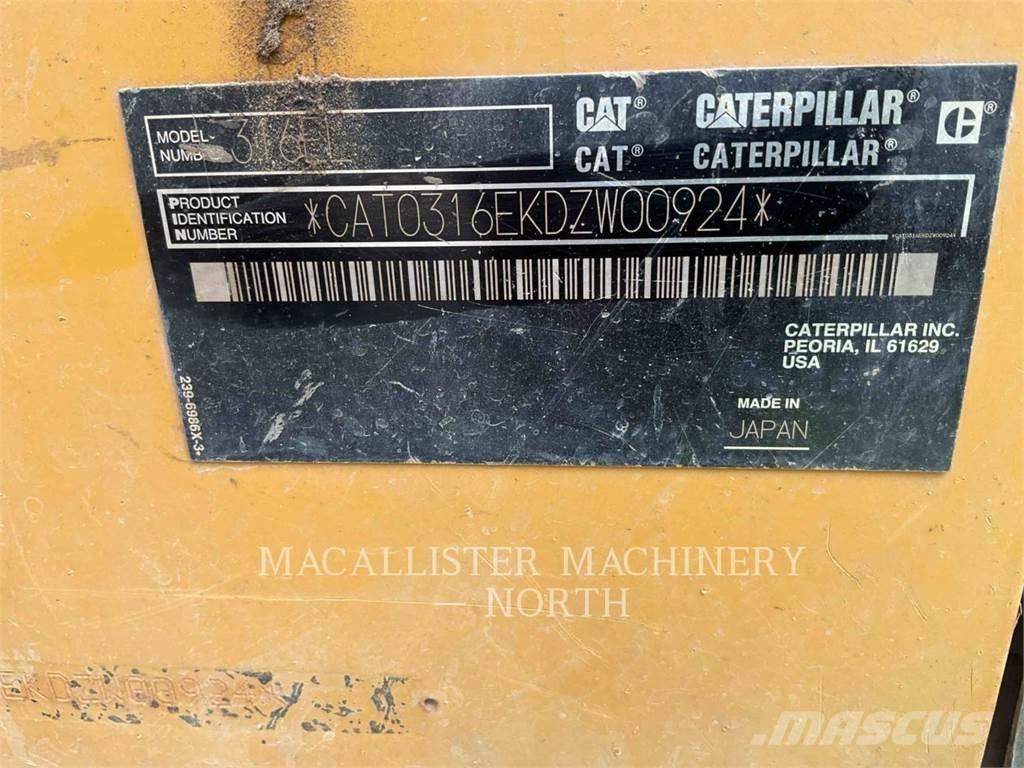 CAT 316EL Rupsgraafmachines