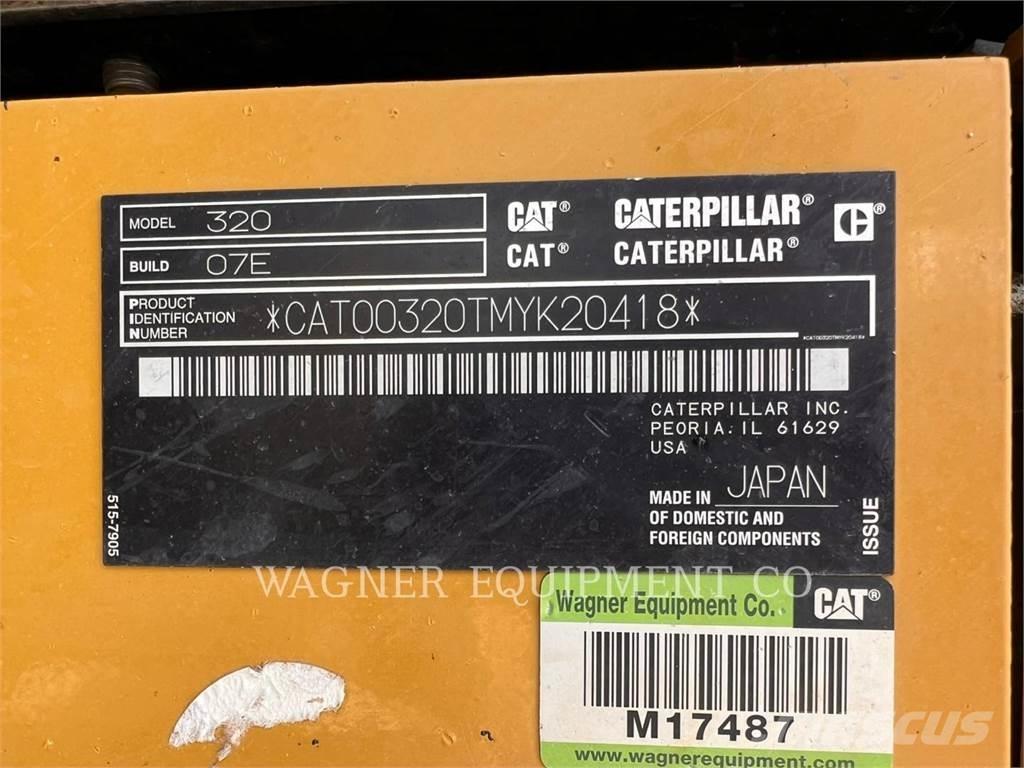 CAT 320 Rupsgraafmachines