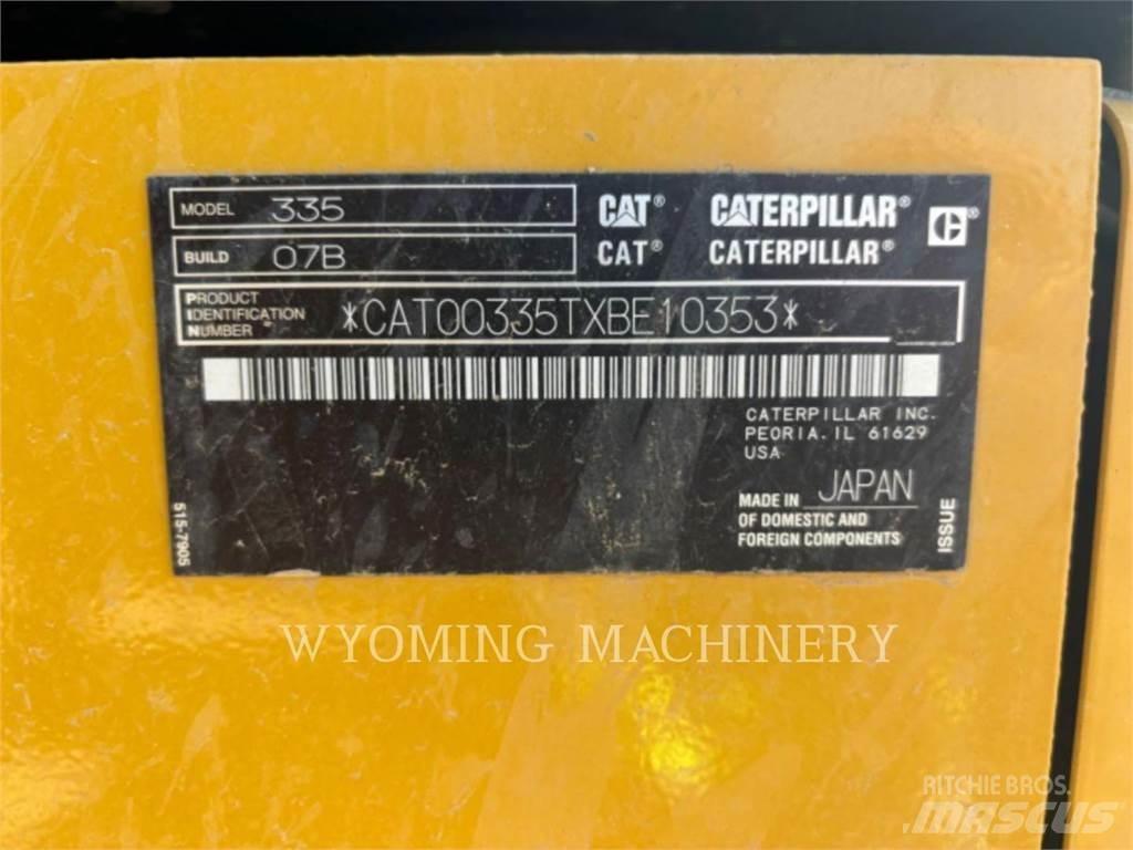 CAT 335 Rupsgraafmachines
