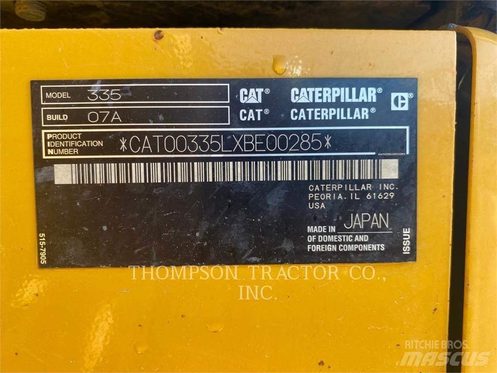 CAT 335 Rupsgraafmachines