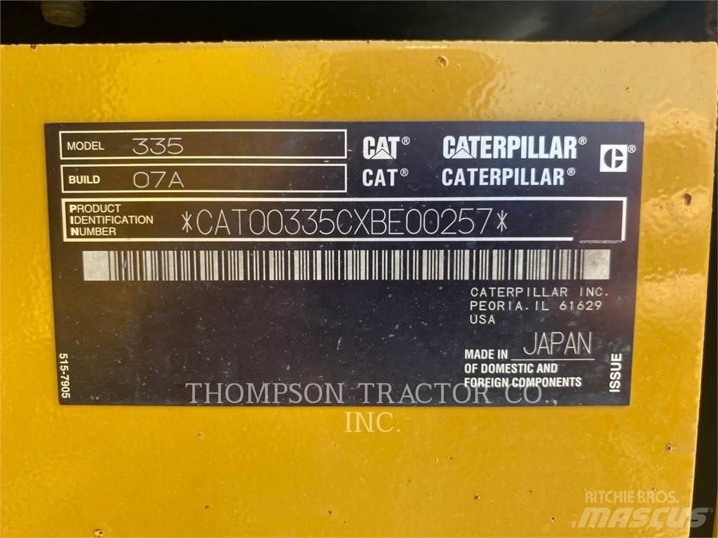 CAT 335 Rupsgraafmachines