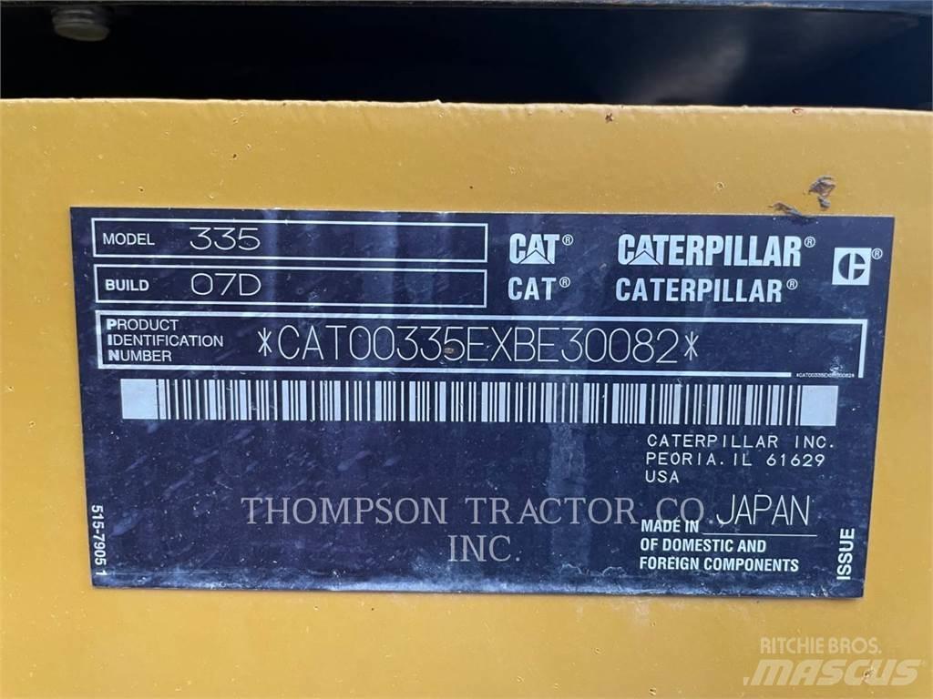 CAT 335 Rupsgraafmachines