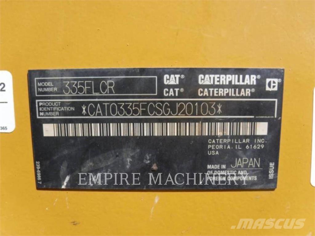 CAT 335FL TH Rupsgraafmachines