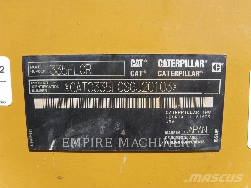 CAT 335FLCR Rupsgraafmachines