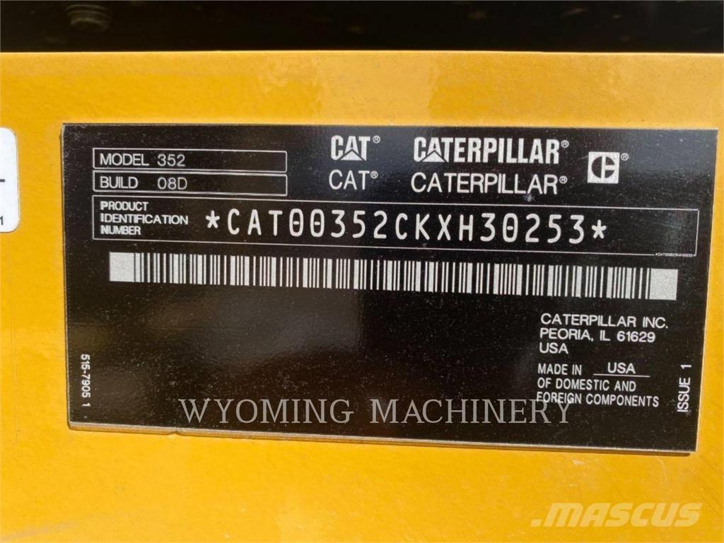 CAT 352 Rupsgraafmachines