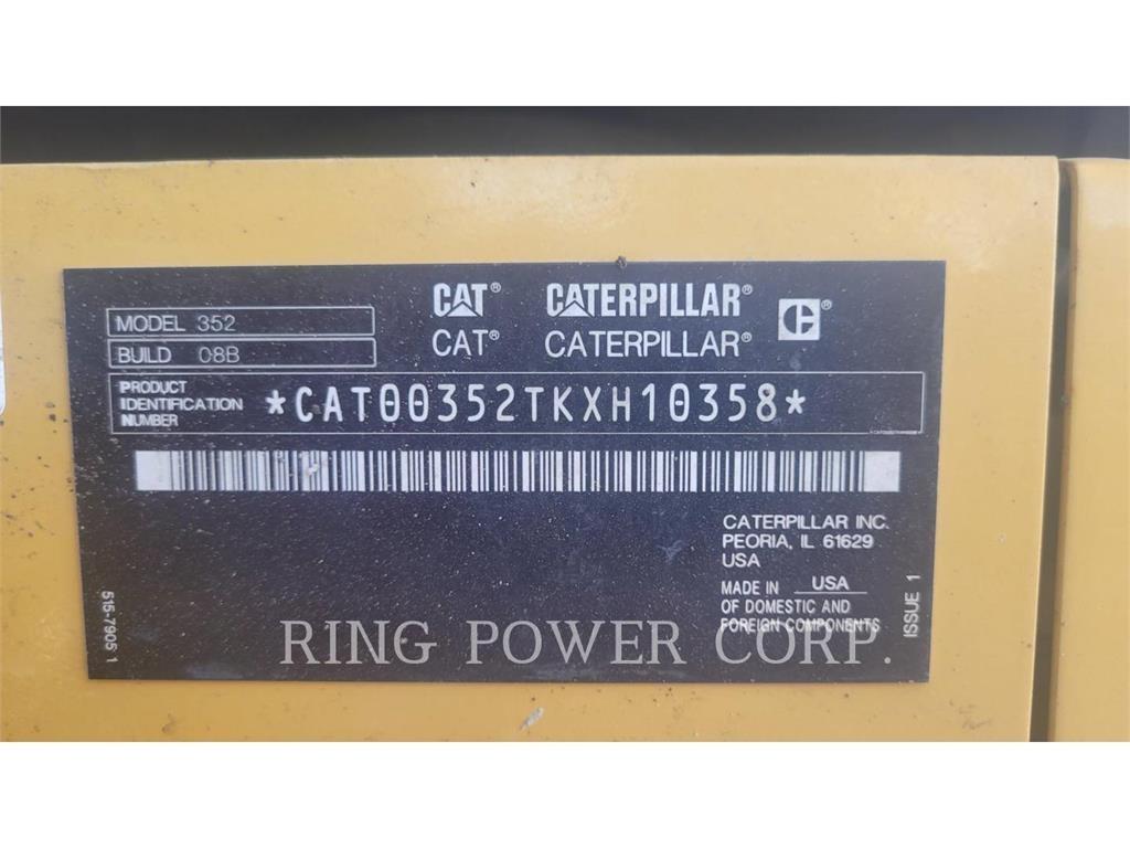 CAT 352-08 Rupsgraafmachines