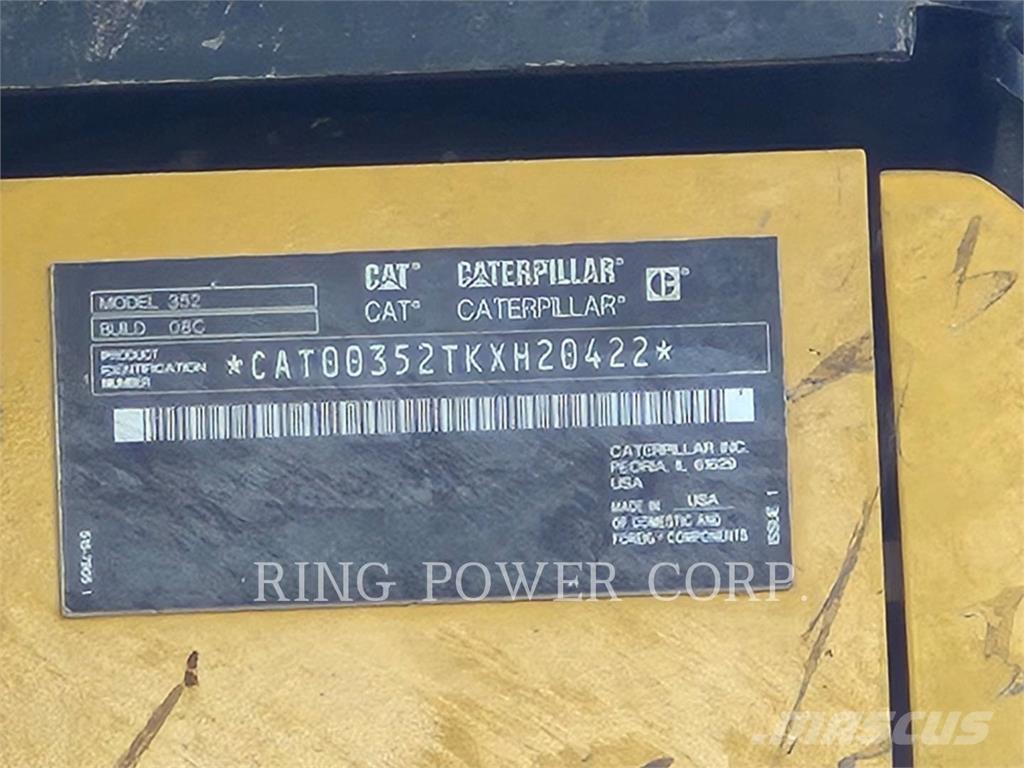 CAT 352-08 Rupsgraafmachines