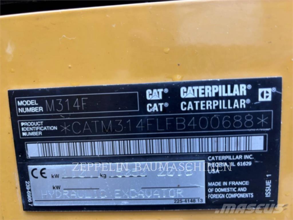 CAT M314F Wielgraafmachines