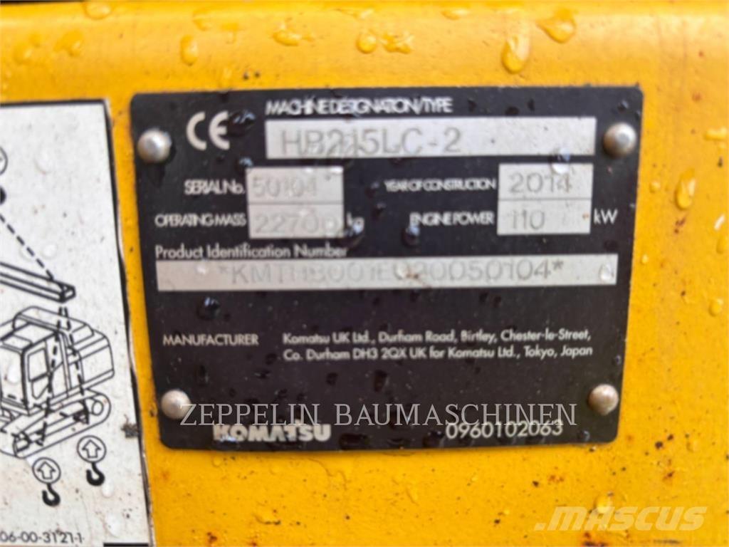 Komatsu HB215LC-2 Rupsgraafmachines