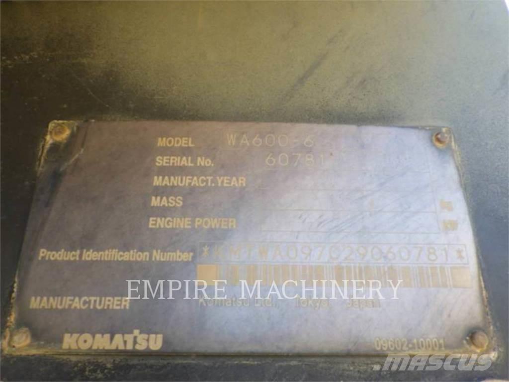 Komatsu WA600-6 Wielladers